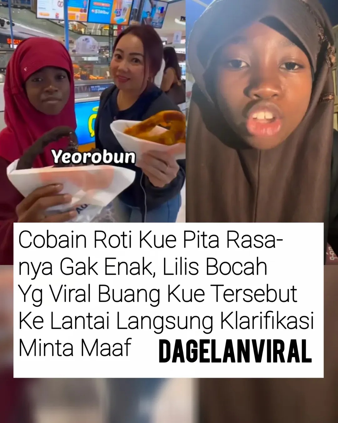 TikToker Lilis buang roti pita yang disebut tidak enak.